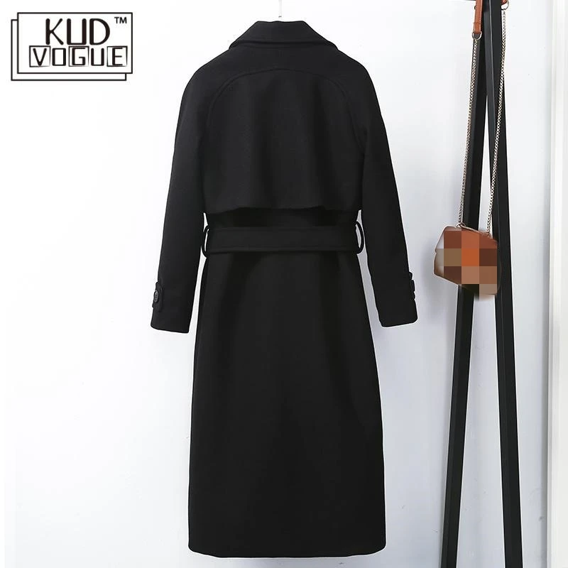 пальто женское Осенне зимние женская куртка шерстяное Полушерстяное длинное