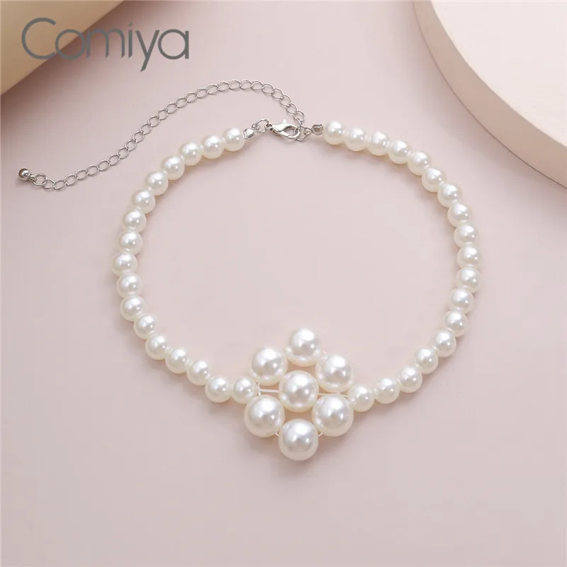 Ожерелье Comiya с большим кулоном в виде цветка акриловые бусины аксессуары Collare