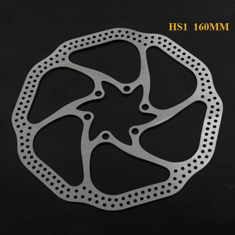 HS1 160mm 1 шт. велосипедный дисковый тормоз 140/160/180/203 мм Нержавеющая сталь MTB дисковый тормоз горного велосипеда ротора с 6 Болты велосипедные аксессуары - Цвет: HS1 160mm