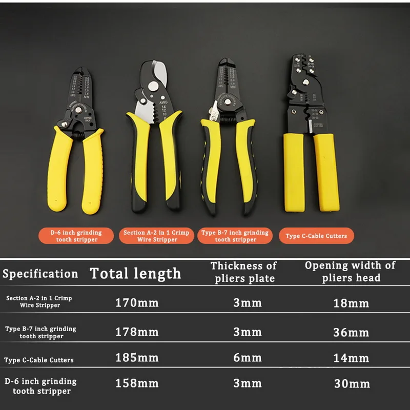 Многофункциональные щипцы для зачистки проводов ручные Обжимные инструменты