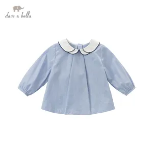 Рубашки детские, на пуговицах, для девочек, DB16705