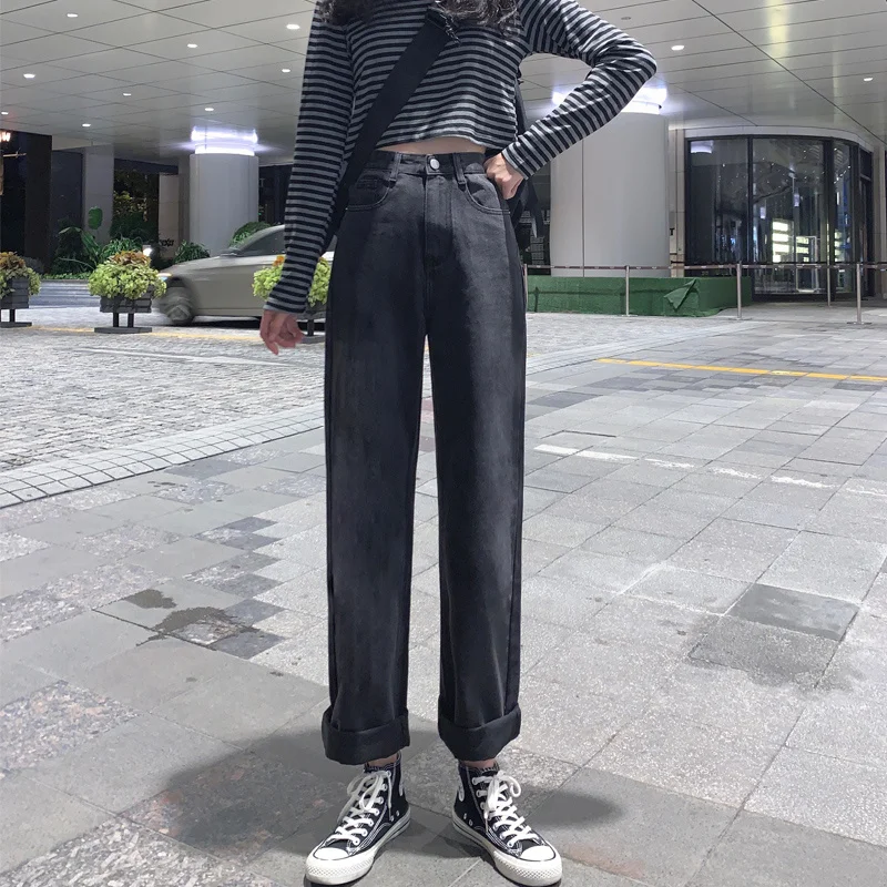 

Price High Waist Loose Straight-Leg Pants