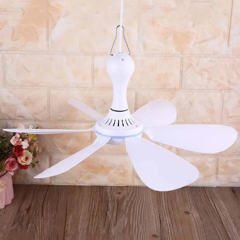 

2.7m Cable 1 Gear Ceiling Fan USB Tent Fans with Switch for School Bed Home