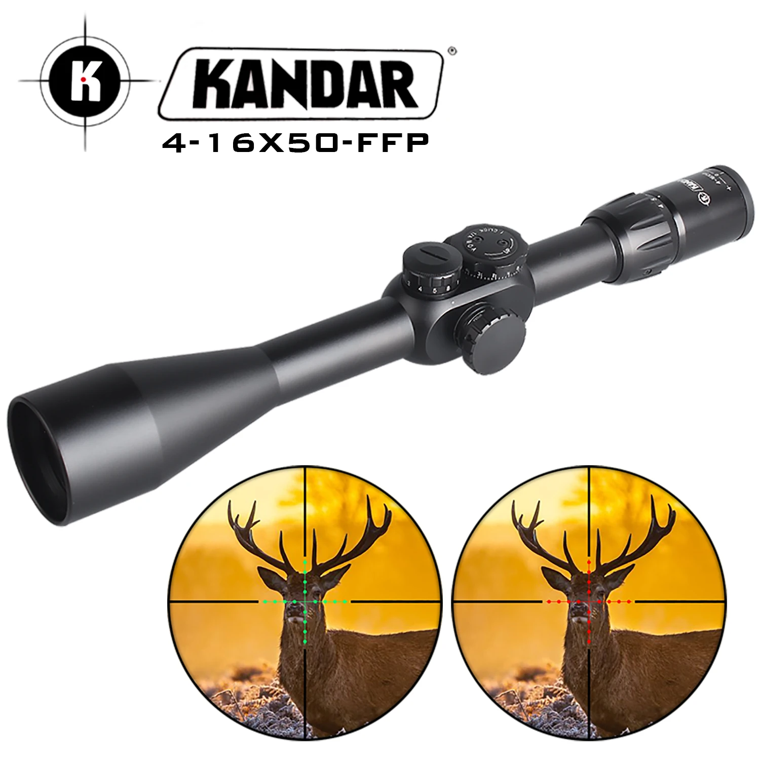 KANDAR 4 16X50 FFP тактический прицел красный зеленый осветительный снайперский