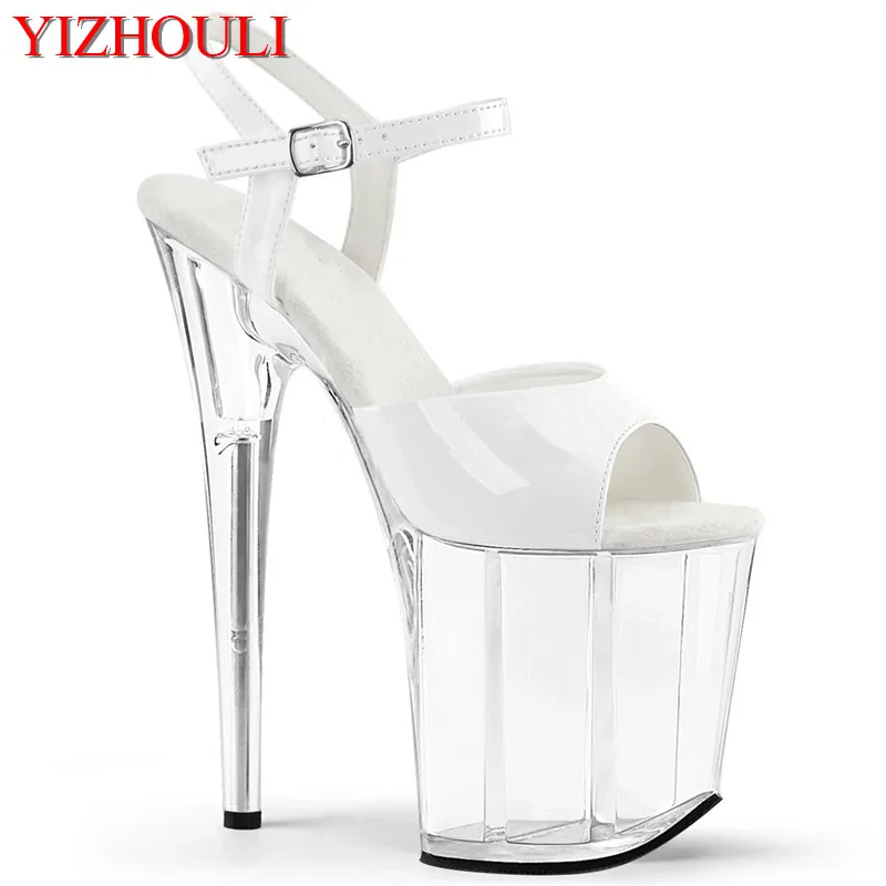 8 inch, summer sandals, bright vamp crystal soles for parties and nightclubs, 20 cm high-heeled shoes for models, dancing shoes