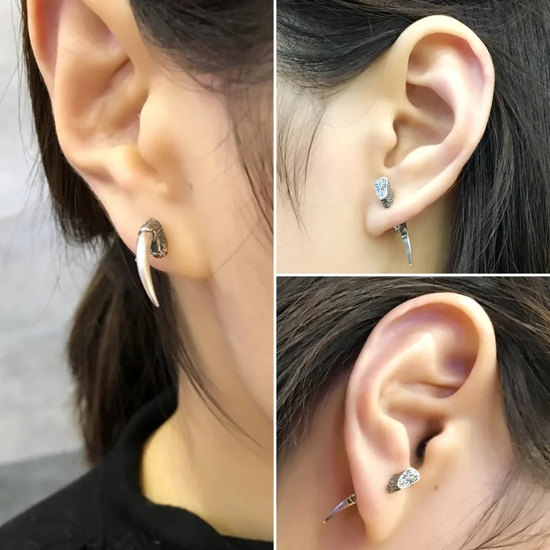 Изолированной COVE S925 Стерлинговое Серебряные серьги для Для мужчин и женщин