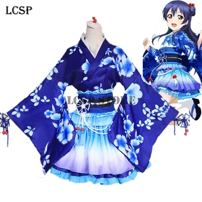 Sonoda Umi LCSP LoveLive! Эли аясе Элли юката Awaken японский костюм для косплея Аниме Любовь live кимоно Униформа полный комплект одежды - Цвет: Sonoda Umi