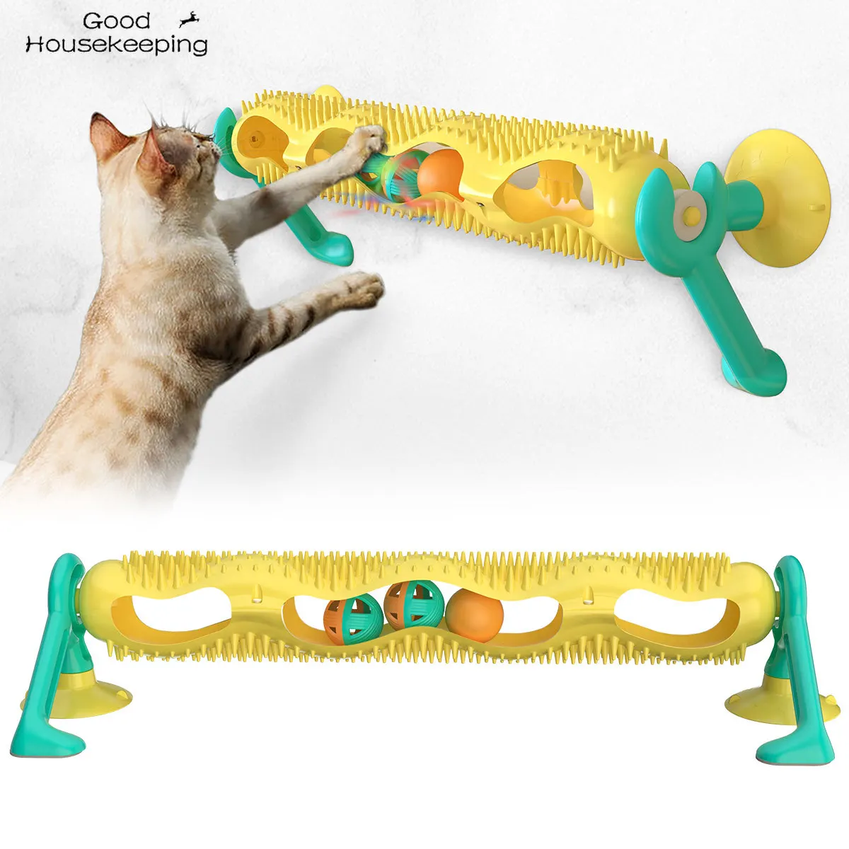 

Interactive Pet Cat Toy For Kitten Scratching Itching Training Education With Tracking Ball Puzzle Toys Pet Products Hot Sale