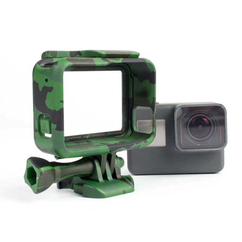Camouflage Plastic Protective Frame For GoPro Hero 7 6 5 Housing Border Shell Case Action Camera Accessories | Электроника