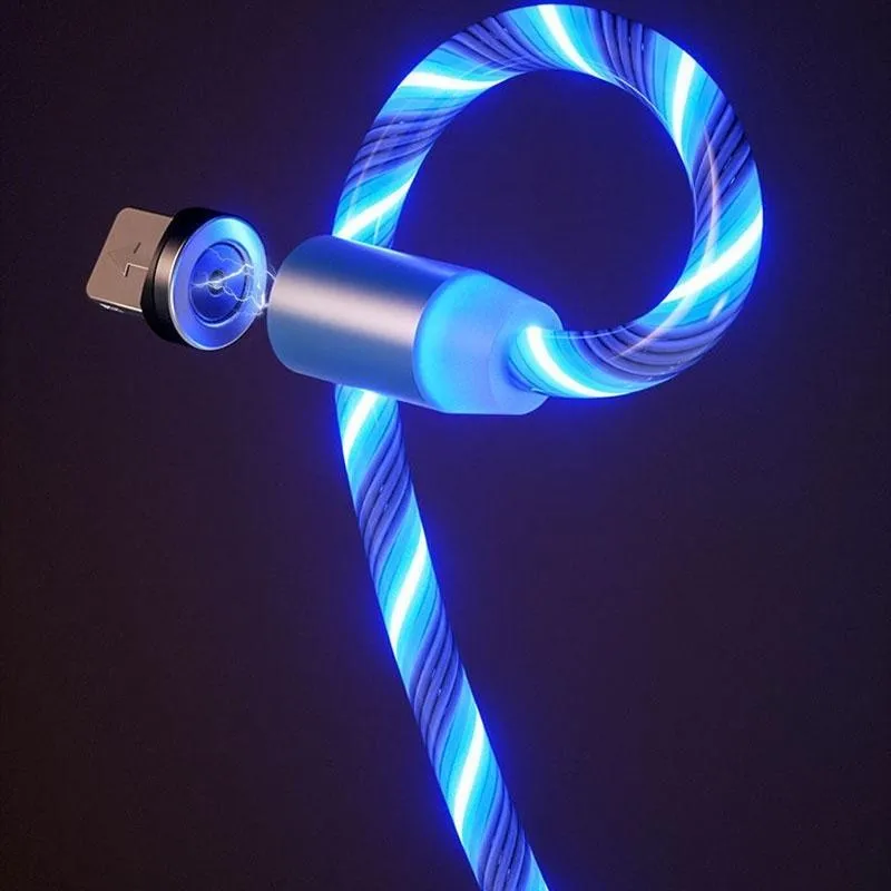 Магнитный кабель usb type-C, магнитный кабель, светодиодный, для быстрой зарядки, USB кабель микро-зарядного устройства, провод для xiaomi mi 9 9t pocof1