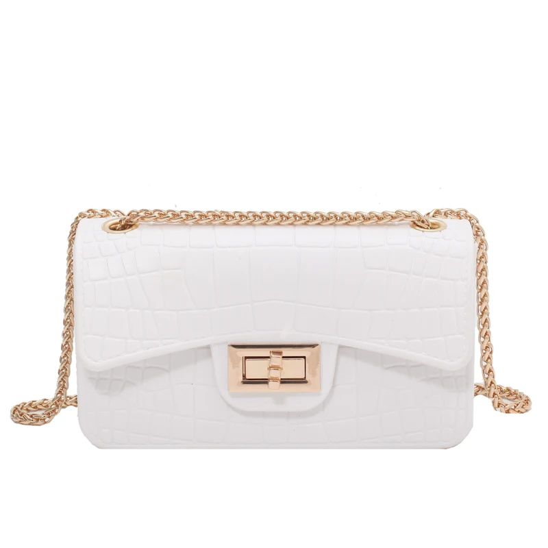 

Color Stone Candy Pattern Plastic Flap Crossbody Bags for Women 2021 Fashion Chain Shoulder Handbags and Purses Female Summer