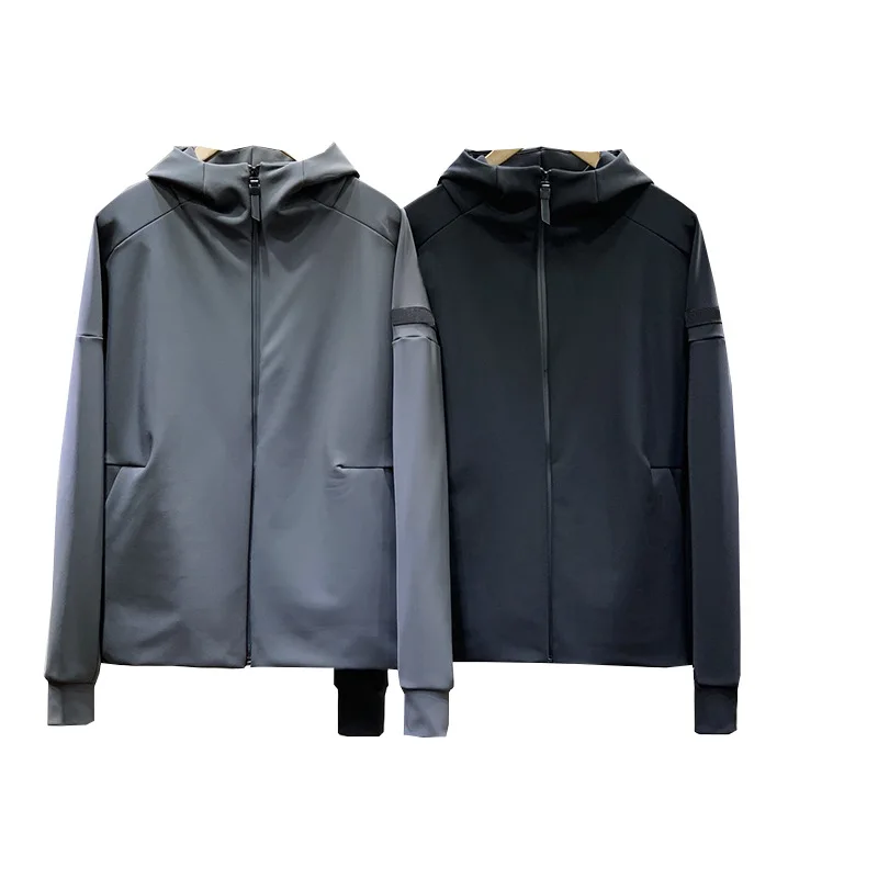 

02266 Korean 21 spring summer new men's outdoor casual jacket three dimensional cutting air layer hooded jacket fashion