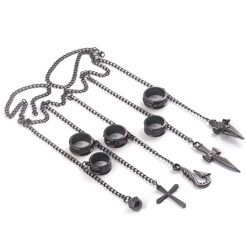 

Japanese Anime HUNTER HUNTER Charm Bracelets Kurapika Five Fingers Chain Metal Bracelet Bangles for Men Women Jewelry Gifts