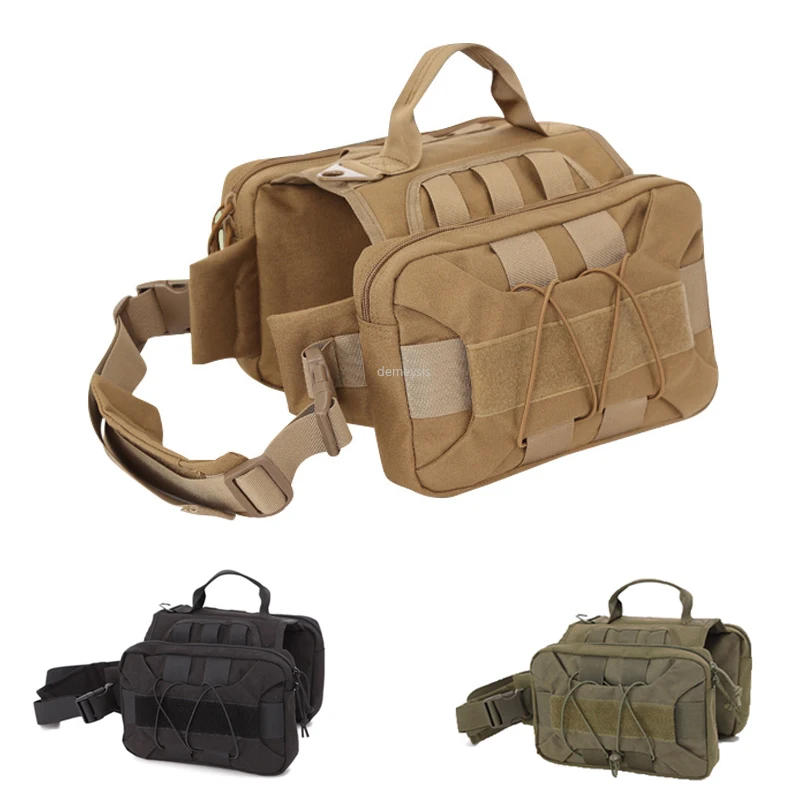 

Тактический Жилет для собак с прочной ручкой, армейский тренировочный жилет для собак, Регулируемый военный охотничий жилет для собак, кармашки