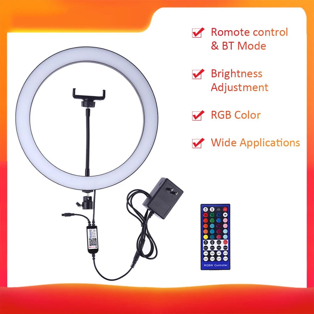 Светодиодная Кольцевая вспышка для камеры дистанционное управление с