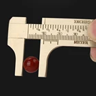 Мини-медный калипер штангенциркуль с двойной шкалой измерительный инструмент датчик карман Портативный линейка для быстрого измерения аксессуары