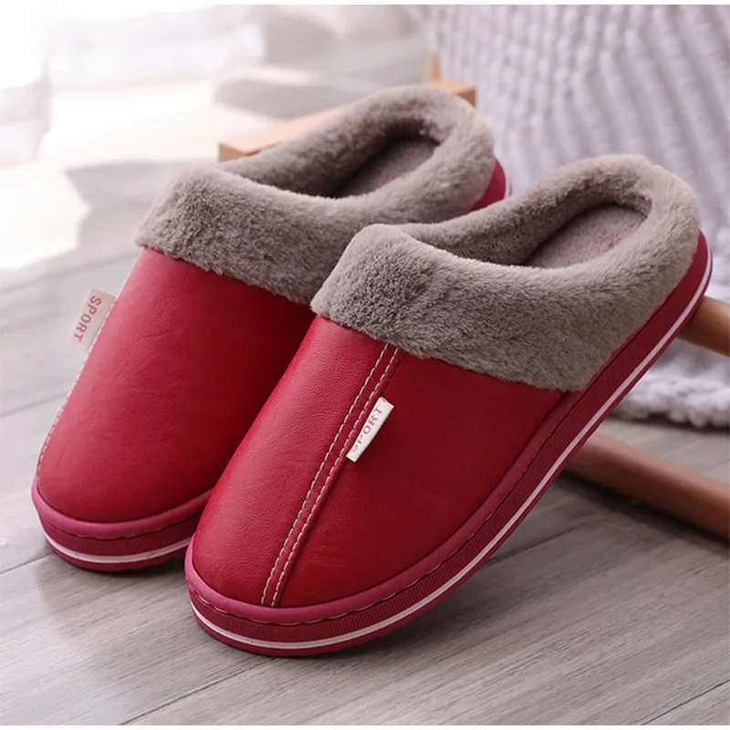 

Women Slippers Winter Shoes Couple Short Plush Warm Ladies Casual Non-slip Soft Warm House Slipper Indoor Bedroom Fashion New