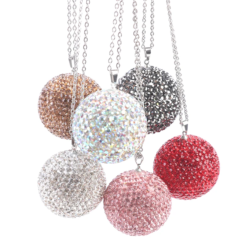 

Подвеска с хрустальным шаром, Цепочки и ожерелья автомобиля Подвески на зеркало заднего вида Bling орнамент подарки