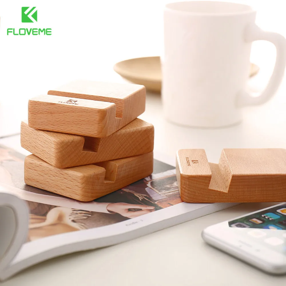 FLOVEME Phone Holder Stand For iPhone 11 Pro Max XR 7 Wooden Mobile Desk Samsung S9 Xiaomi 8 | Мобильные телефоны и