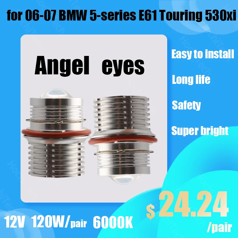 

White 2800LM Ultra Bright No Error 3-year Warraty Day light for 06-07 BMW 5-series E61 Touring 530xi LED angel eyes light