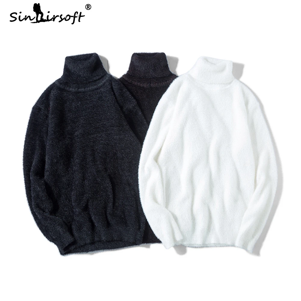 3 цвета Мужская водолазка с длинными рукавами мягкий пуловер свитер английский
