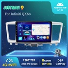 Автомобильное радио 8G 128G для Infiniti QX60 2014-2019 Android 10 WiFi мультимедийный проигрыватель Carplay Автомобильное видео стерео GPS Navi BT Авторадио