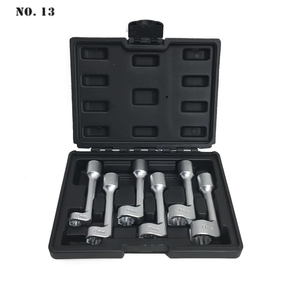 

6Pcs/Set 1/2" Drive L-Type Open Ended Ring Wrench Socket Set Special Wrench For Nuts And Bolts 12/14/16/17/18/19mm Repair Tools