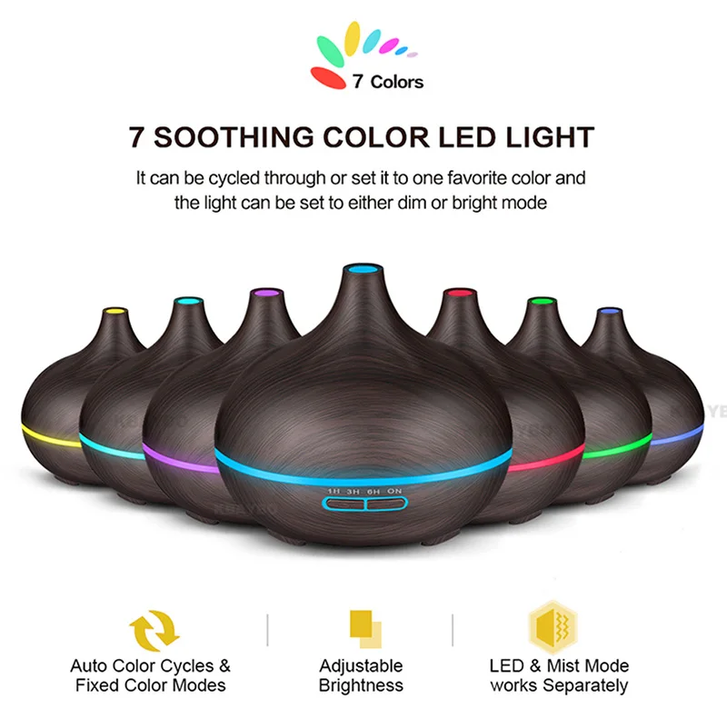 Увлажнитель-Ароматизатор воздуха ультразвуковой с пультом ДУ 550 мл | Бытовая