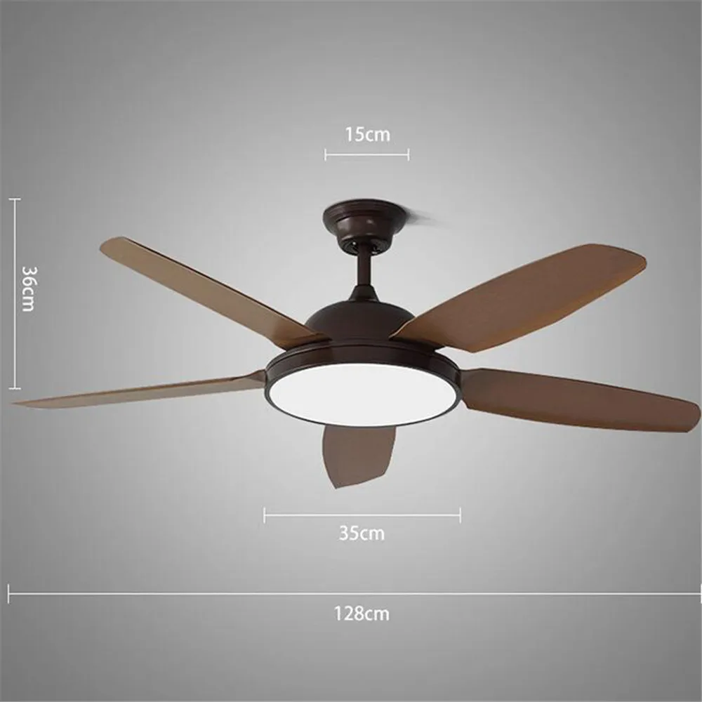 

52 Inch Vintage Ceiling Fans With Light Bedroom Home Fan 220v Ceiling Fan with remote control ventilador de teto