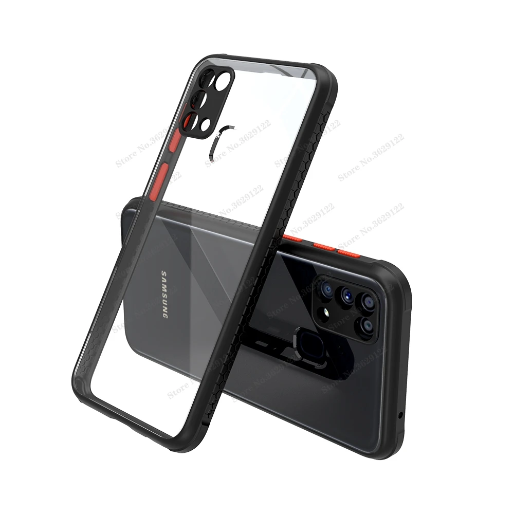 

Shockproof Simple Acrylic Transparent Phone Case For Samsung Galaxy A52 A42 A12 A11 A21S A31 A51 A71 M11 A30 A50 70S 50S Cover