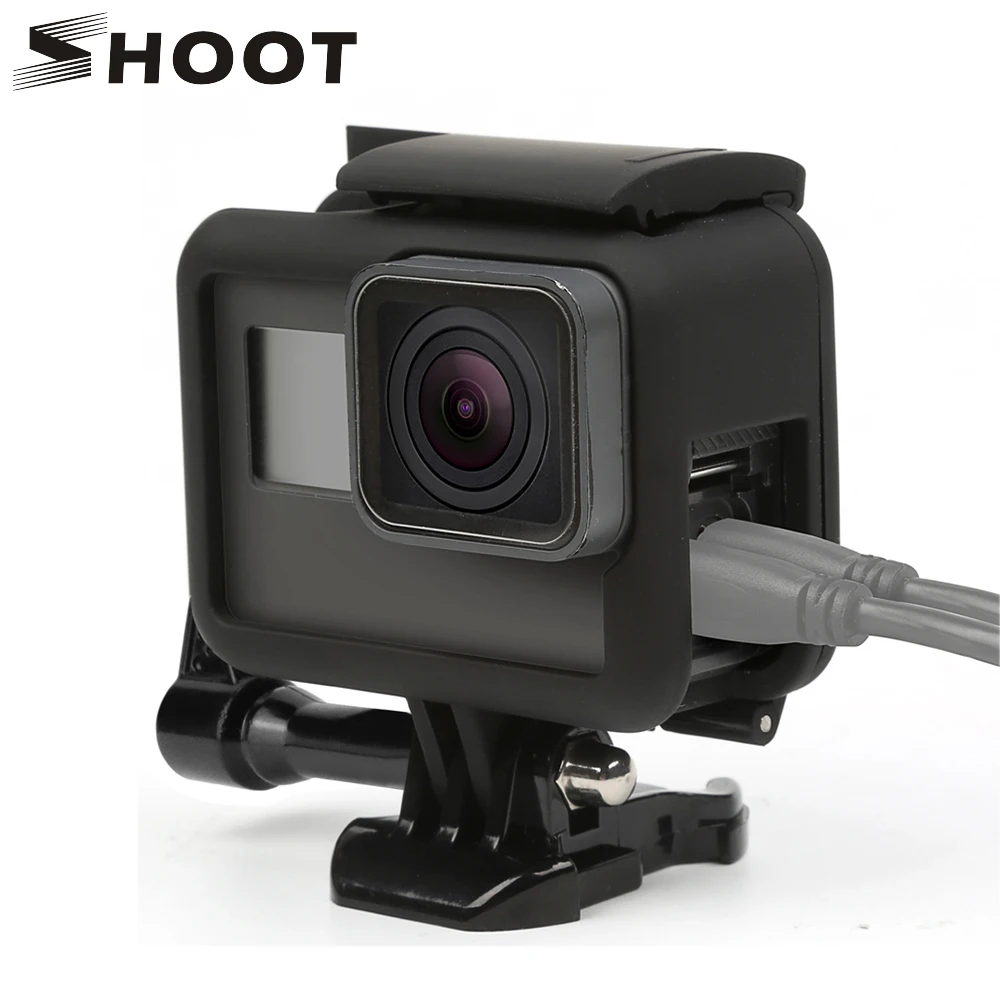 SHOOT Side Open Protective Border frame Case for GoPro HERO 7 6 5 Black Sports Cam For Go Pro Hero Action Camera Accessory | Электроника