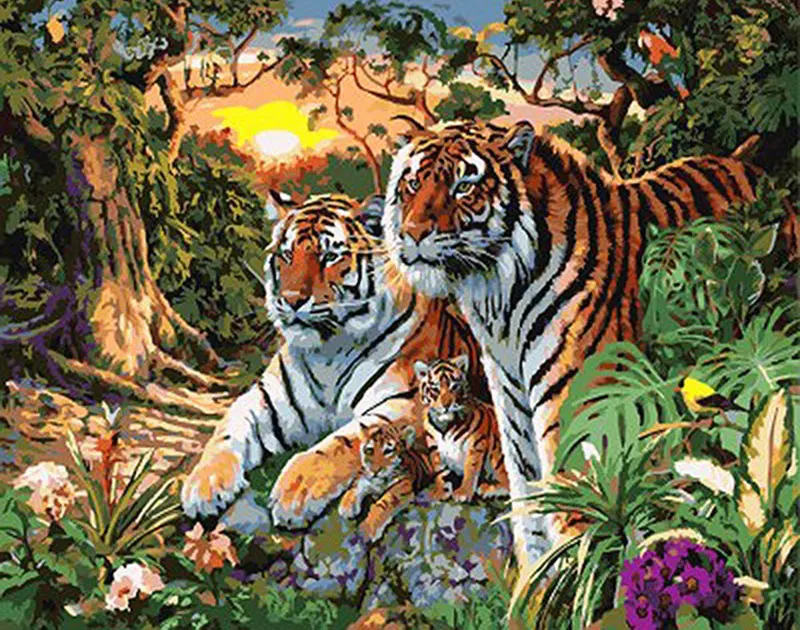 SDOYUNO живопись по номерам 40x50 см безрамные цифровые Painitng рисунки на картины по номерам раскраска по номерам декор для дома рисование по номерам DIY Фигура животные пейзаж - Цвет: 114