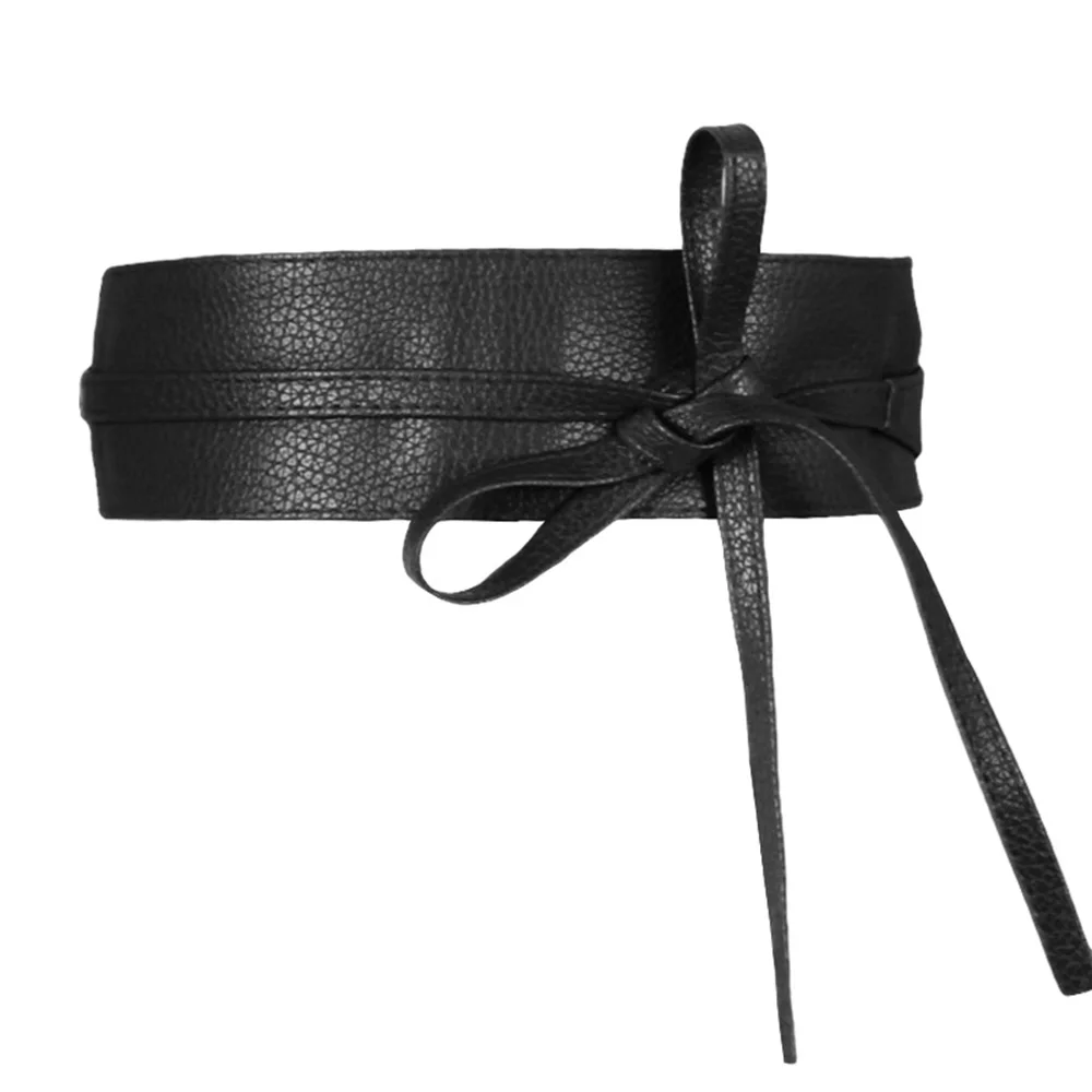 Женский широкий пояс из искусственной кожи с Оби один размер | Аксессуары для