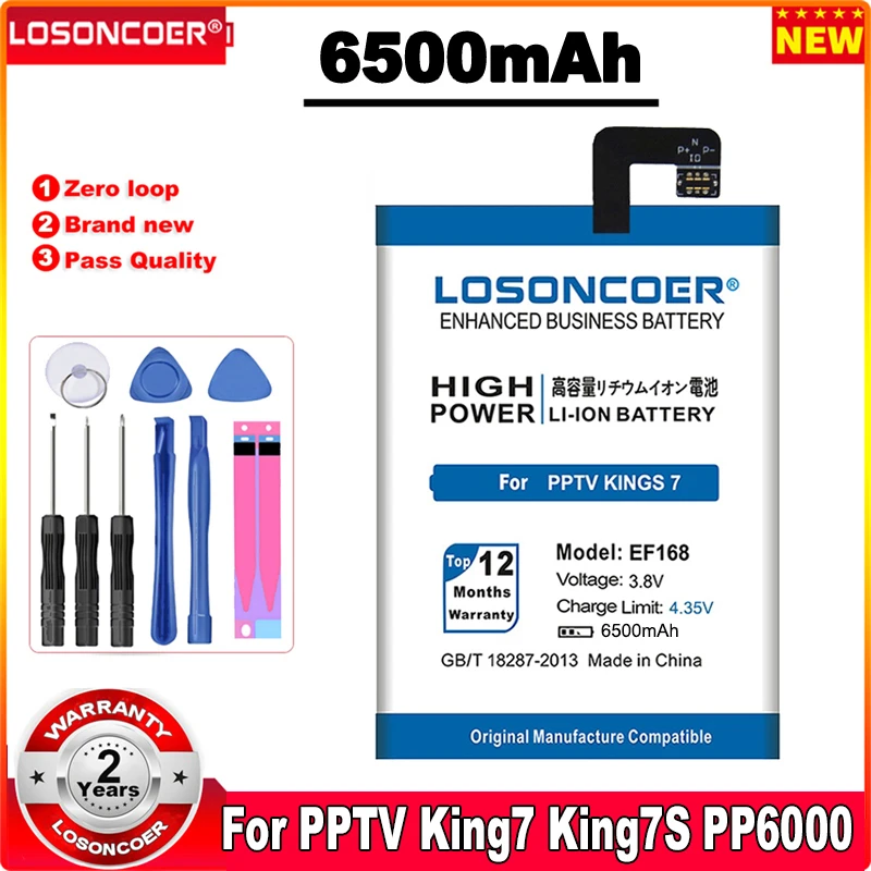 6500 мА/ч EF168 Батарея для PPTV King 7 фотоаппаратов моментальной печати 7S King7 PP6000