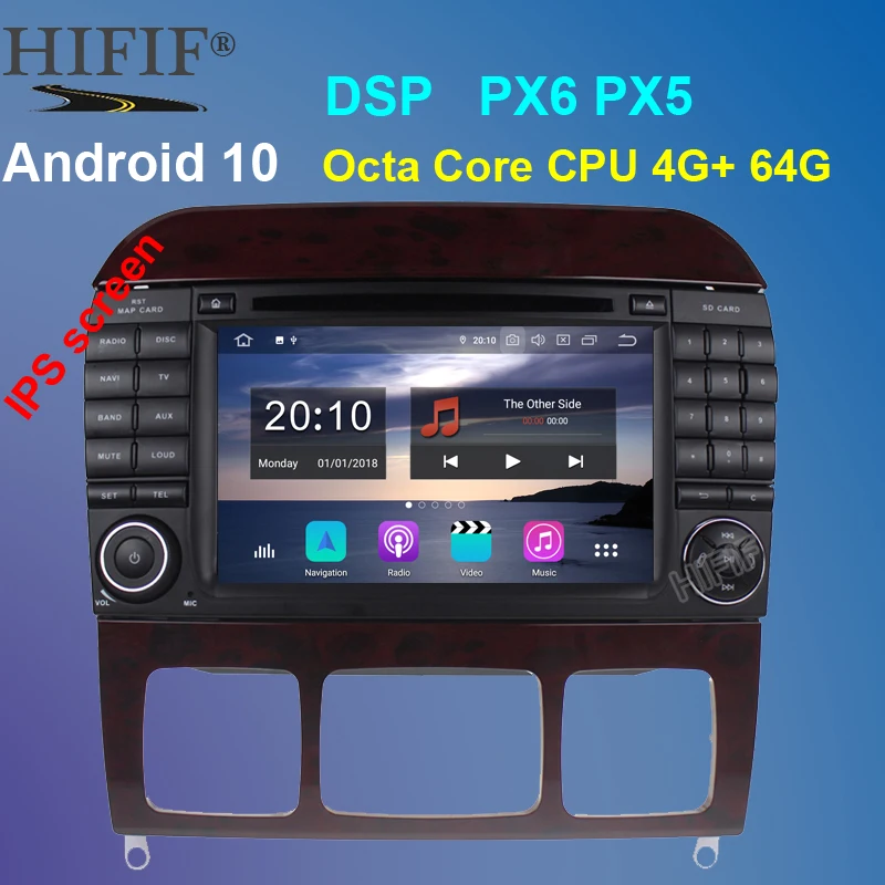 Автомобильный DVD GPS плеер Neu 7 дюймов СБ Navi Android 10 стерео для Mercedes Benz S Class W220 W215 S280 S320