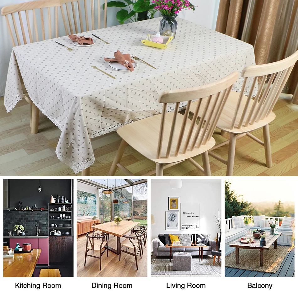 

Custom Size Polyester Fabric Durable Floral Tablecloth Rectangle Table Cover Cloth Kitchen Dinner Restaurant Wedding Decoration