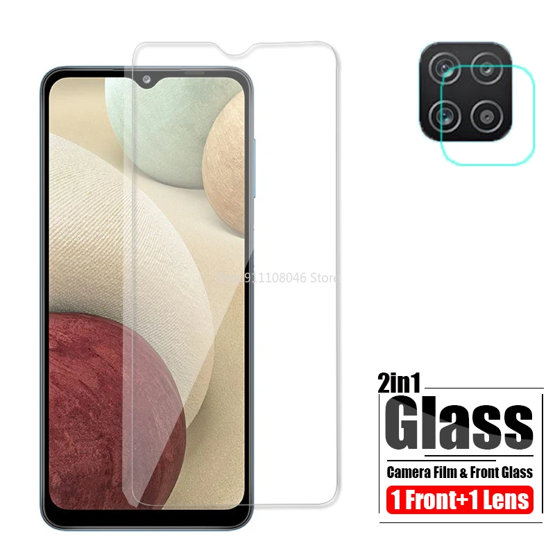 

For Samsung Galaxy A12 Glass Screen Protector On For Samsung A12 2020 Protective Glass Camera Lens Protection Front Film A 12