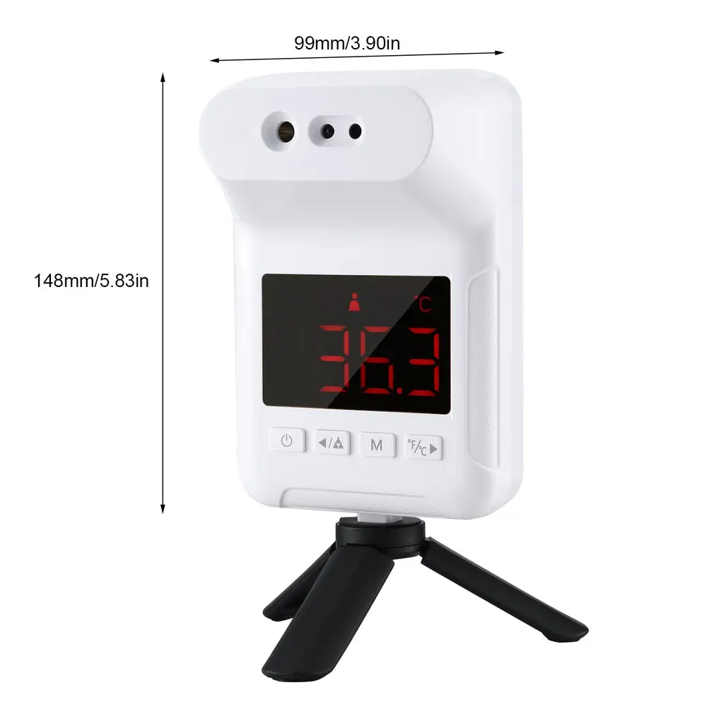 

K-3s Infrared Forehead Temperature Measurement Wall Mounted Non Contact Digital Thermometer Fever Alarm With Bracket