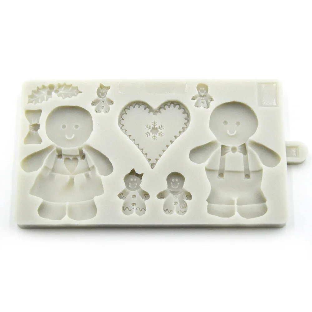 Новый Рождественский Снеговик рождественский цветок сердце силиконовая форма