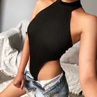 2020 уличный однотонный неоновый розовый боди Летние без рукавов с бретелькой через шею сексуальный костюм для женщин модные облегающие вечерние повседневные женские боди