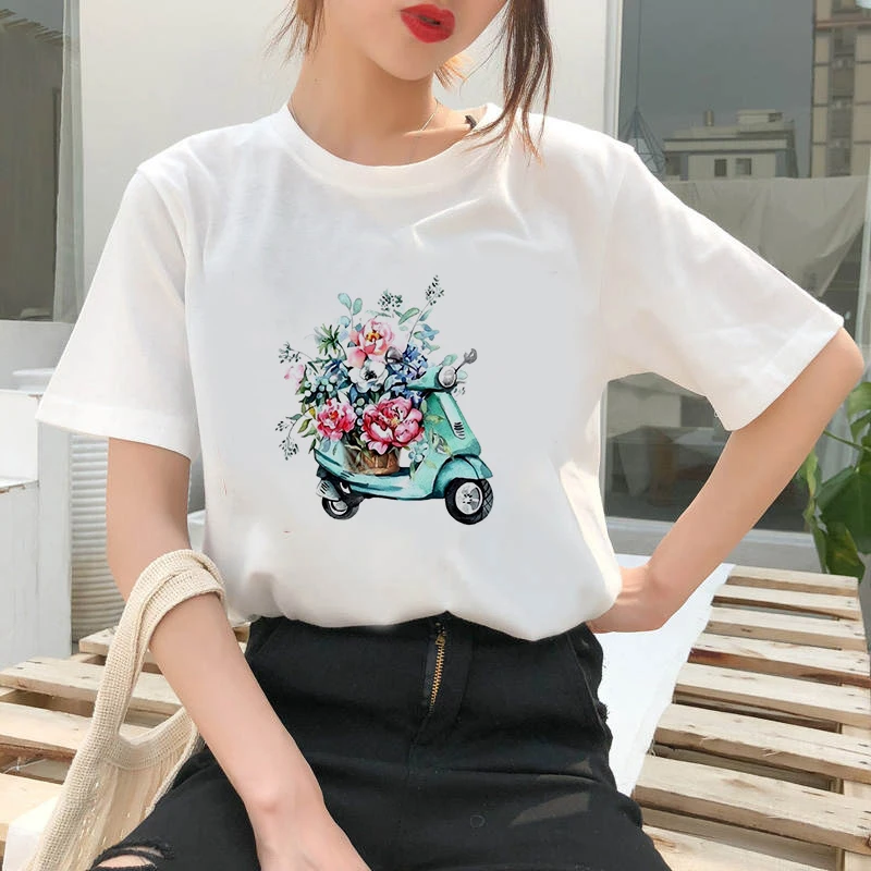 

Summer New Pretty Beauty Makeup Printed T Shirts Women Harajuku Streetwear Short Sleeve O-Neck Tshirt female Tshirt