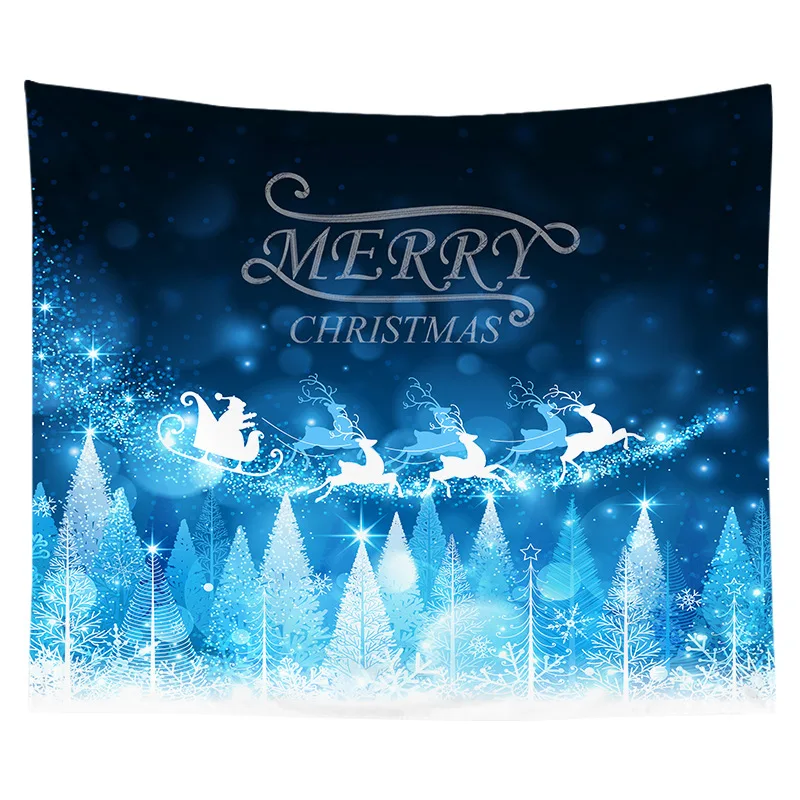 

Merry Christmas Tree Tapestry Wall Hanging Blanket Xmas Party Decoration New Year Elk Santa Claus Gift Iving Room Cristmas Decor