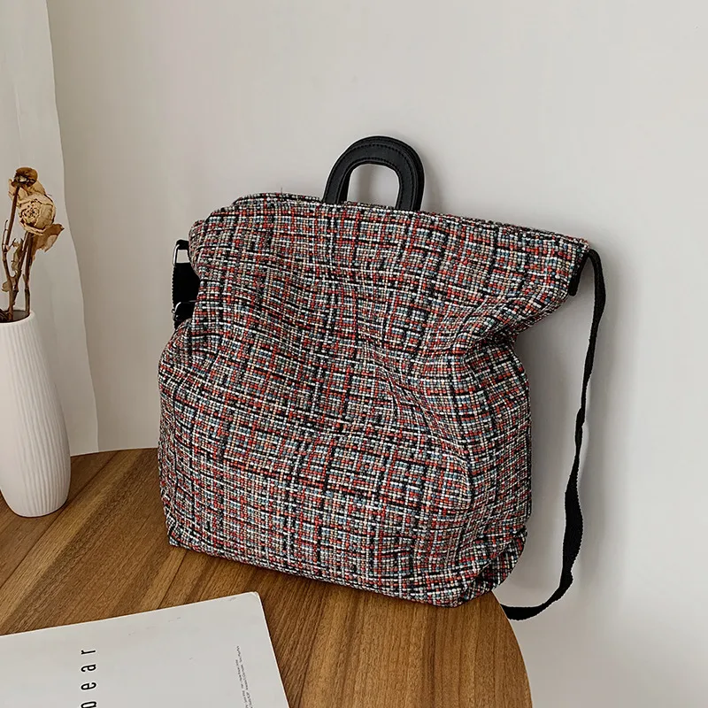 Простые вместительные сумки для женщин модные повседневные холщовые женские