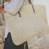 new casual women handbag summer beach vintage handmade knitted straw rattan bag large shoulder bags boho woven handbag