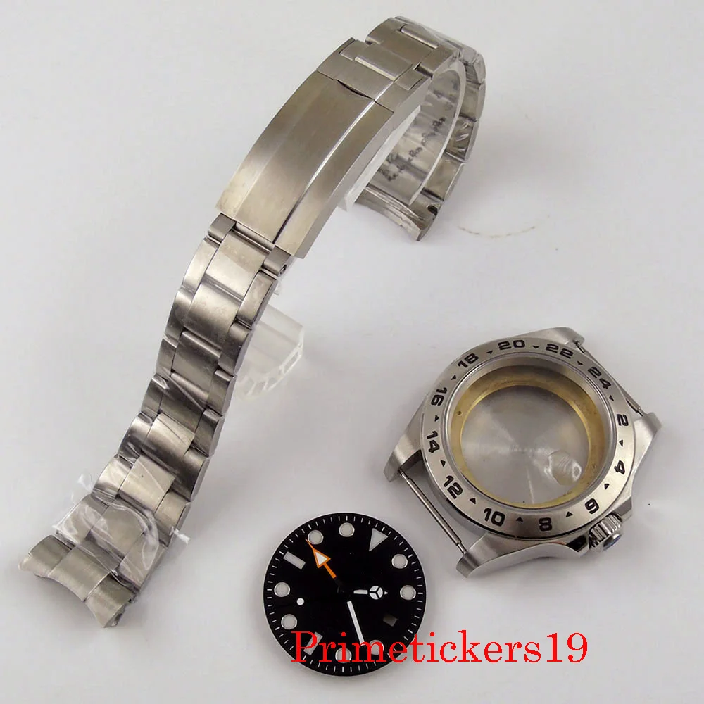 Для Mingzhu 3804 GMT автоматический механизм чехол для часов циферблат ремешок