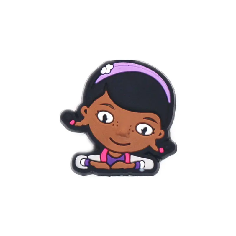 7 шт. в комплекте, ПВХ, обувь, очаровательные, Мультяшные, Doc Mcstuffins, садовая обувь с пряжкой, украшение для Крока, браслет, jibz, детская вечеринка, X-mas, подарки