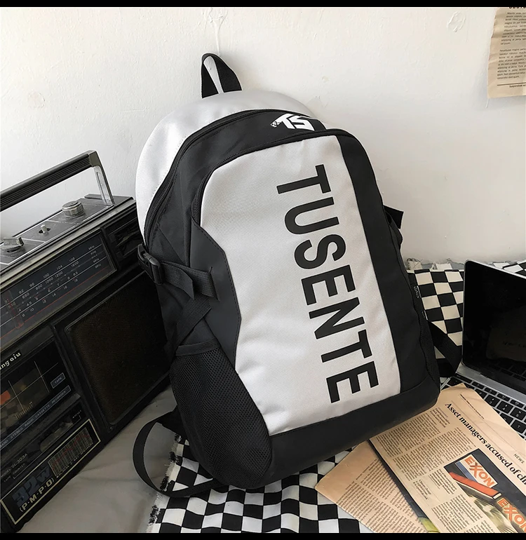 

BB012 Korean version of junior high school students large capacity backpack female college students simple men's backpack