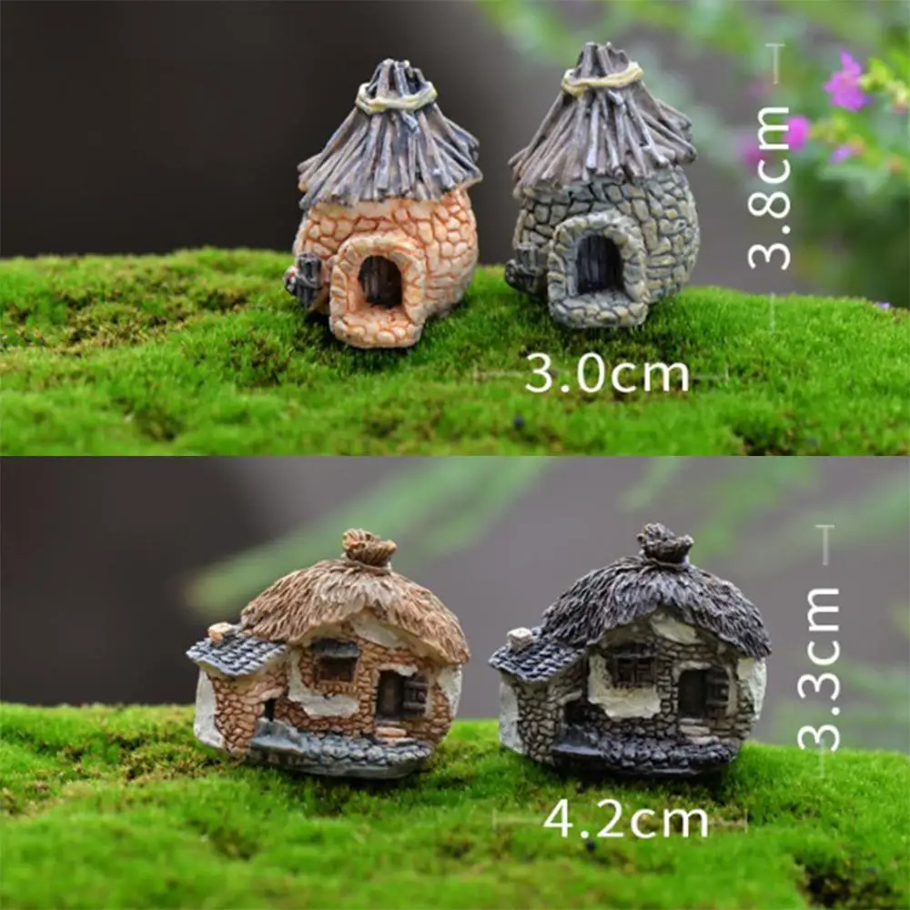 Маленький мини Домик из полимерной глины миниатюрная деревенская хижина коттедж