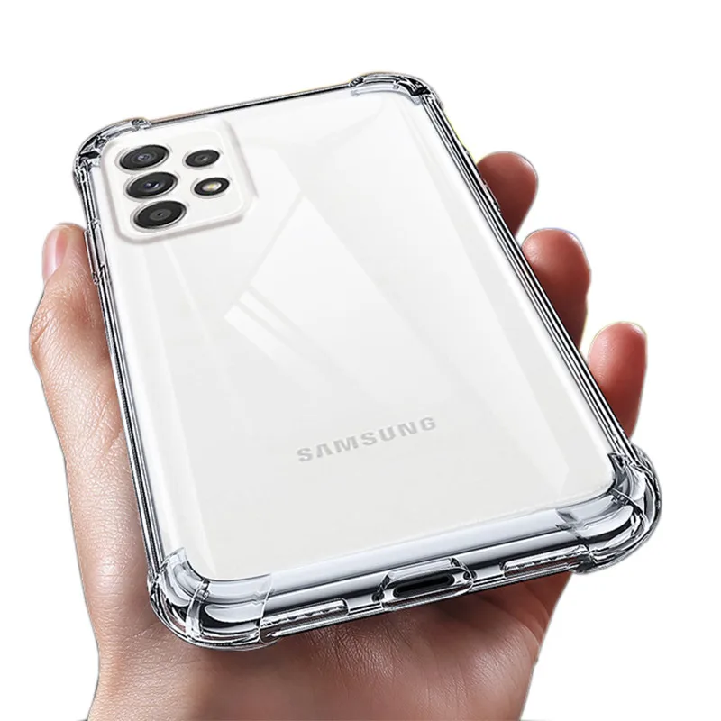 Прозрачный противоударный чехол для Samsung Galaxy A52 A32 A72 A42 A12 A02 A21S A91 A81 A51 A71 A41 A31 A21 A11 A01