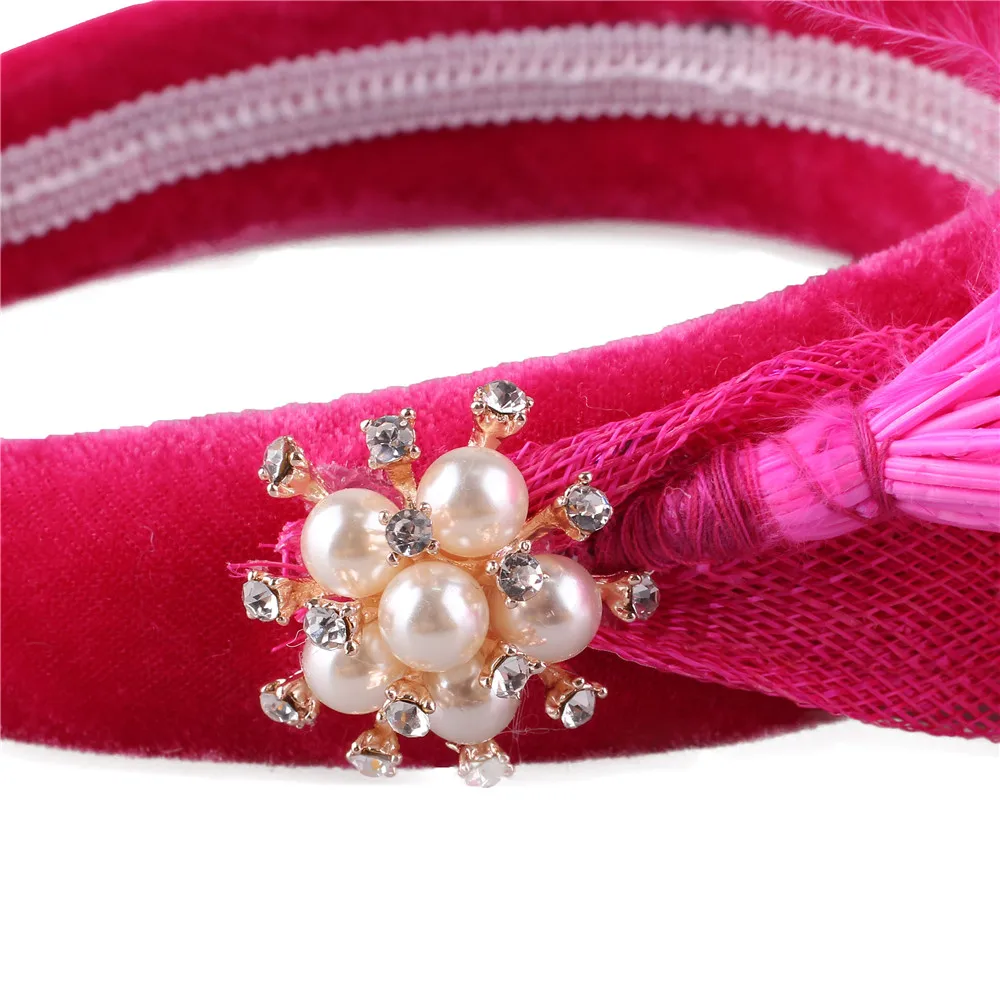 

Elegant Feather Accessories Bridal Headwear Women Millinery Party Wedding Headband Ladies Fascinator Fancy Fashion Hair Band